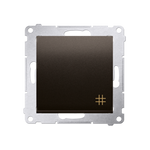 Kreuzschalter (Modul) mit Aufdruck  Steckklemmen Braun Simon 54 Premium Kontakt Simon DW7.01/46