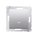 Schalter (Modul) 1polig mit LED Silber Kontakt Simon 54 Premium DW1L.01/43