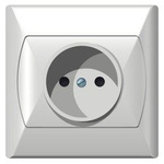 Steckdose 1-fach mit Kinderschutz weiss Ospel Akcent GP-1AP/00